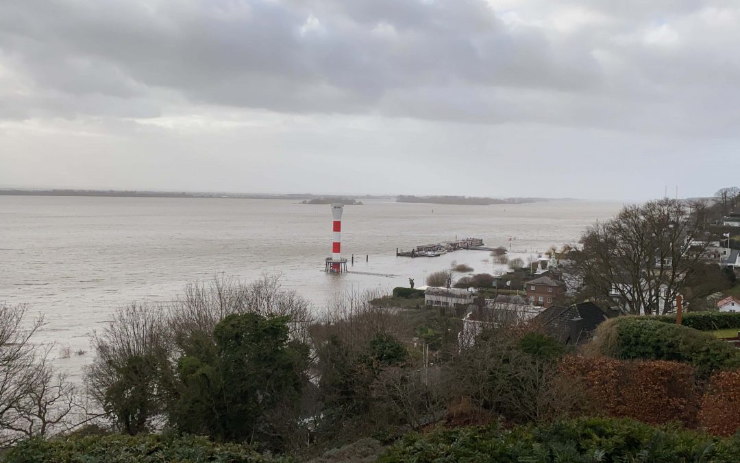 Land unter an der Elbe