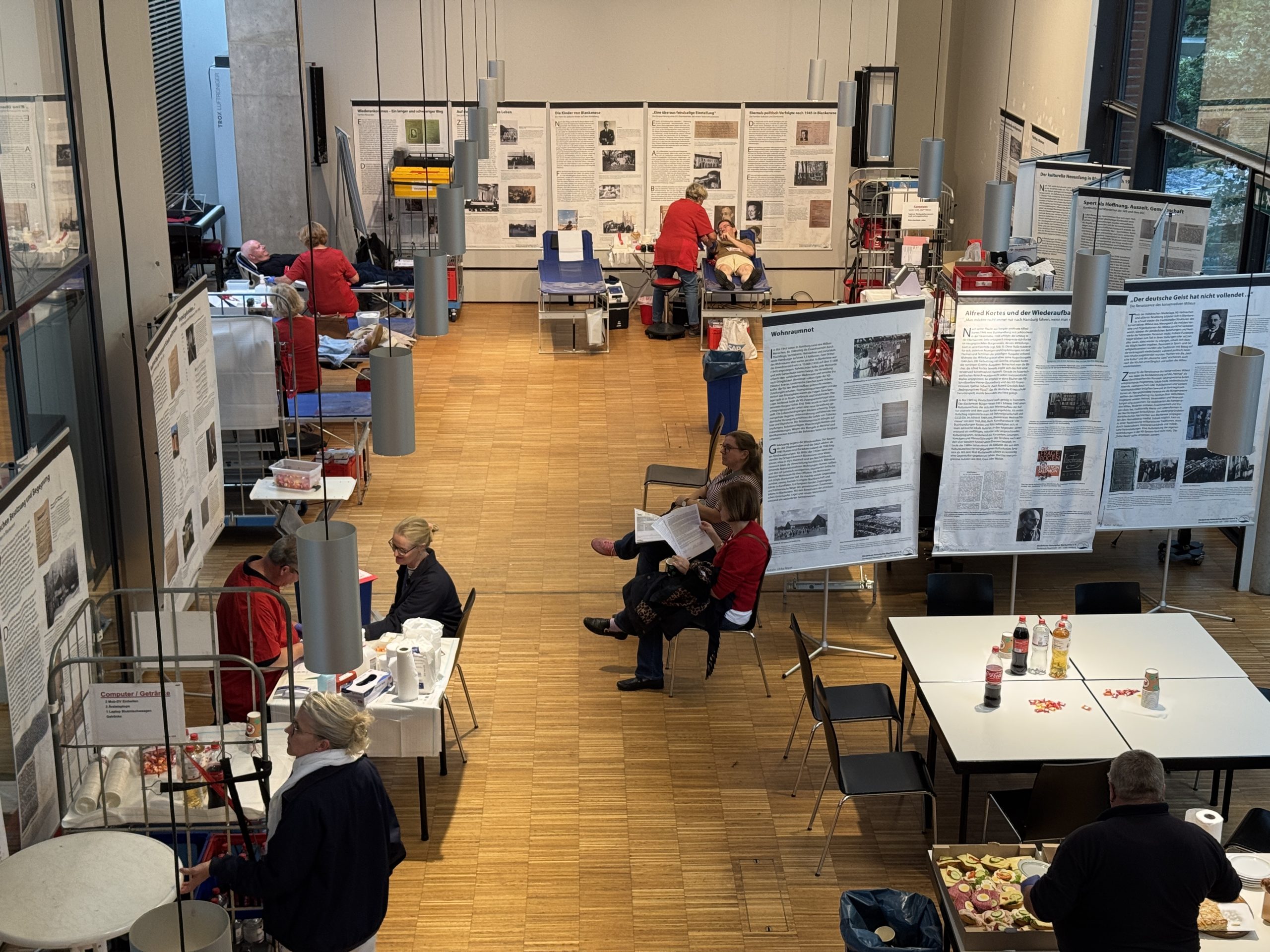 Blick auf die Blutspendeaktion des DRK